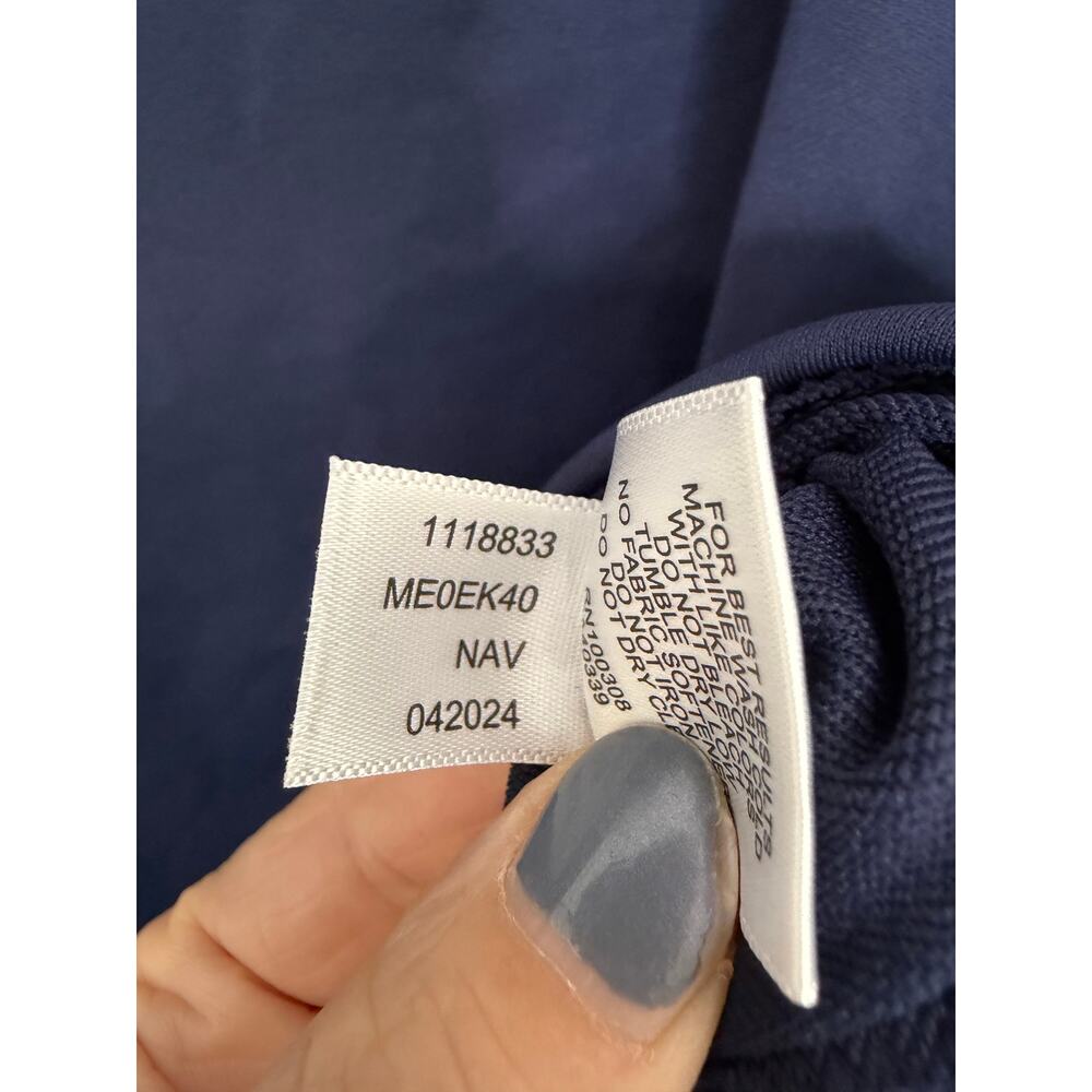 PETER MILLAR Men's Perth Performance Quarter-Zip Navy Blue ME0EK40 (logo) - Picture 8 of 8